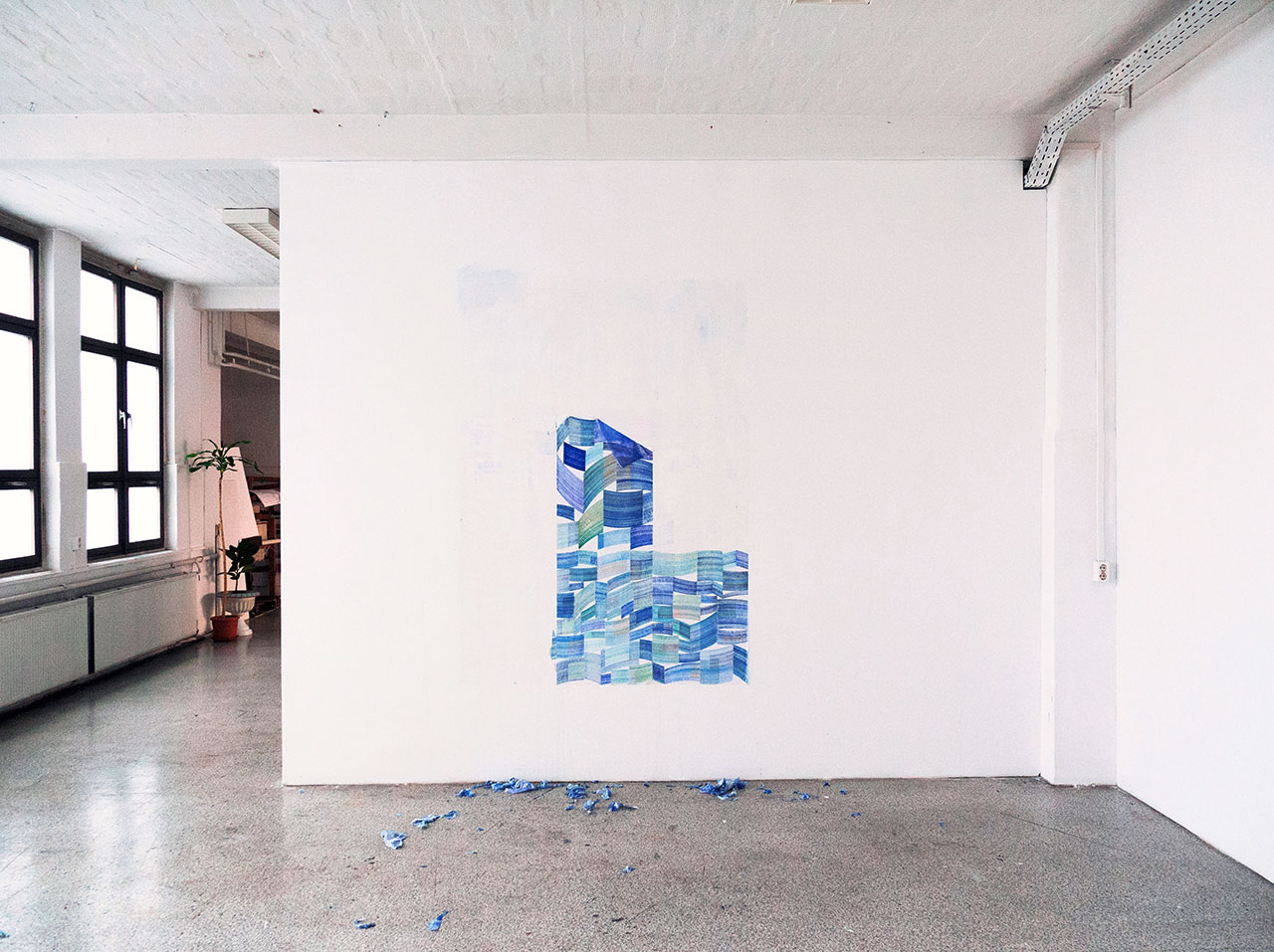 abstract ball-pointpen drawing: untitled(blue)